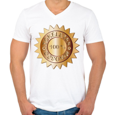 PRINTFASHION Tökeletes minőség - Férfi V-nyakú póló - Fehér férfi póló