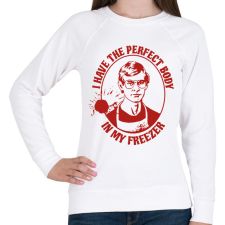 PRINTFASHION Tökéletes testem van - Női pulóver - Fehér női pulóver, kardigán