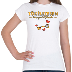 PRINTFASHION Tökéletesen összeillünk 2 - Páros póló - Női póló - Fehér