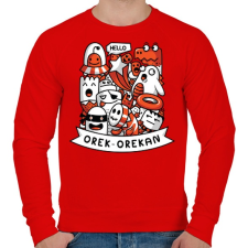 PRINTFASHION Tökfej csapat - Férfi pulóver - Piros férfi pulóver, kardigán