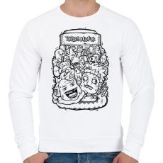 PRINTFASHION Tökfej - Férfi pulóver - Fehér
