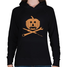 PRINTFASHION Tökfej szerelő - Női kapucnis pulóver - Fekete