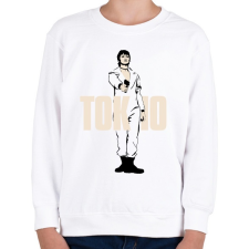 PRINTFASHION Tokio - Gyerek pulóver - Fehér gyerek pulóver, kardigán