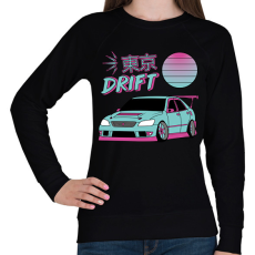 PRINTFASHION Tokyo drift - Női pulóver - Fekete