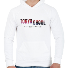 PRINTFASHION Tokyo ghoul - Férfi kapucnis pulóver - Fehér férfi pulóver, kardigán