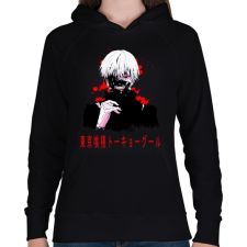 PRINTFASHION TOKYO GHOUL - Női kapucnis pulóver - Fekete női pulóver, kardigán