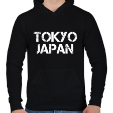 PRINTFASHION Tokyo Japan - Férfi kapucnis pulóver - Fekete férfi pulóver, kardigán