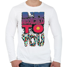 PRINTFASHION tőled vagyok fuggő - Férfi hosszú ujjú póló - Fehér