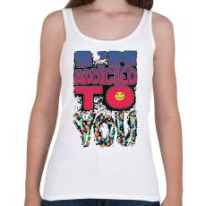 PRINTFASHION tőled vagyok fuggő - Női atléta - Fehér