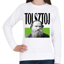 PRINTFASHION Tolsztoj - Önarckép - Női pulóver - Fehér női pulóver, kardigán