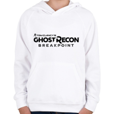 PRINTFASHION Tom Clancy's Ghost Recon Breakpoint - Gyerek kapucnis pulóver - Fehér gyerek pulóver, kardigán
