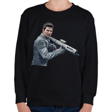 PRINTFASHION Tom Cruise - Gyerek pulóver - Fekete