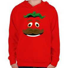 PRINTFASHION Tomatohead - Gyerek kapucnis pulóver - Piros