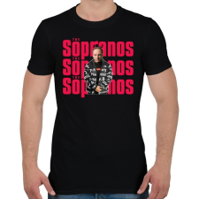 PRINTFASHION Tony Soprano - Férfi póló - Fekete férfi póló