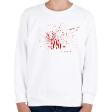 PRINTFASHION Top 5% - The perfect mindset.  - Gyerek pulóver - Fehér gyerek pulóver, kardigán