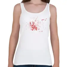 PRINTFASHION Top 5% - The perfect mindset.  - Női atléta - Fehér női trikó