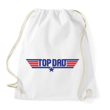 PRINTFASHION Top Dad - Sportzsák, Tornazsák - Fehér tornazsák