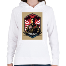 PRINTFASHION Top Gun - Női kapucnis pulóver - Fehér női pulóver, kardigán