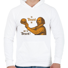PRINTFASHION Tor beard or not to beard? - Férfi kapucnis pulóver - Fehér férfi pulóver, kardigán