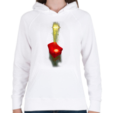 PRINTFASHION Török Edina 01 - Női kapucnis pulóver - Fehér női pulóver, kardigán