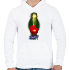 PRINTFASHION Török Edina 05 - Férfi kapucnis pulóver - Fehér férfi pulóver, kardigán