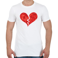 PRINTFASHION Törött szív - Férfi póló - Fehér férfi póló