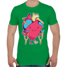PRINTFASHION Törött szív - Férfi póló - Zöld férfi póló