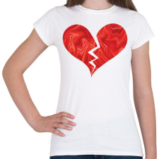 PRINTFASHION Törött szív - Női póló - Fehér női póló
