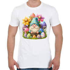 PRINTFASHION Törpe húsvéti tojásokkal - Férfi póló - Fehér