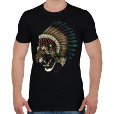 PRINTFASHION Törzsfőnök tigris - Férfi póló - Fekete férfi póló