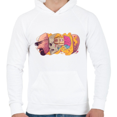 PRINTFASHION Totál szívás - Férfi kapucnis pulóver - Fehér