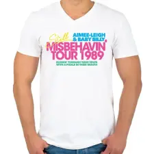 PRINTFASHION Tour 1989 - Férfi V-nyakú póló - Fehér férfi póló