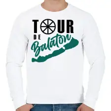 PRINTFASHION Tour de Balaton - Férfi pulóver - Fehér férfi pulóver, kardigán