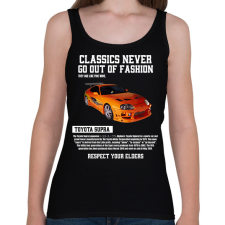 PRINTFASHION Toyota Supra - Női atléta - Fekete női trikó