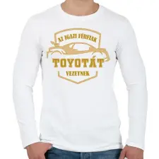 PRINTFASHION Toyotás sofőr - Férfi hosszú ujjú póló - Fehér férfi póló