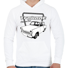 PRINTFASHION trabant - Férfi kapucnis pulóver - Fehér férfi pulóver, kardigán
