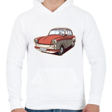 PRINTFASHION Trabant - Férfi kapucnis pulóver - Fehér