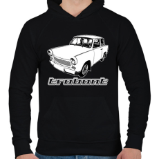 PRINTFASHION trabant - Férfi kapucnis pulóver - Fekete