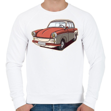 PRINTFASHION Trabant - Férfi pulóver - Fehér férfi pulóver, kardigán