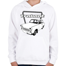 PRINTFASHION trabant - Gyerek kapucnis pulóver - Fehér gyerek pulóver, kardigán