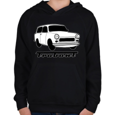 PRINTFASHION Trabant - Gyerek kapucnis pulóver - Fekete