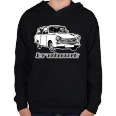 PRINTFASHION trabant - Gyerek kapucnis pulóver - Fekete
