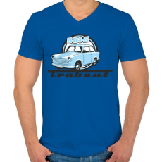 PRINTFASHION trabant kék - Férfi V-nyakú póló - Királykék