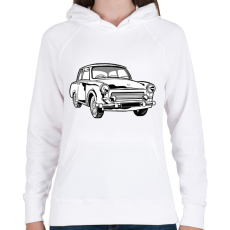 PRINTFASHION Trabant - Női kapucnis pulóver - Fehér
