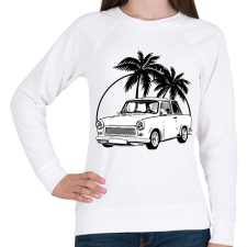 PRINTFASHION trabant - Női pulóver - Fehér női pulóver, kardigán