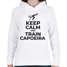 PRINTFASHION TRAIN CAPOEIRA - Női kapucnis pulóver - Fehér