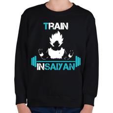 PRINTFASHION Train In Saiyan - Gyerek pulóver - Fekete