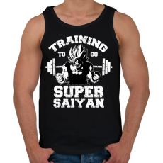 PRINTFASHION Training to go super saiyan - Férfi atléta - Fekete