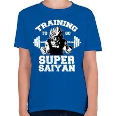 PRINTFASHION Training to go super saiyan - Gyerek póló - Királykék