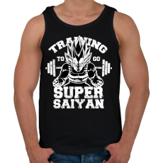 PRINTFASHION Training to super saiyan - Férfi atléta - Fekete